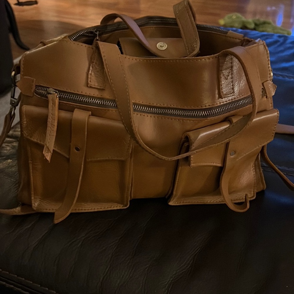 Raven + Lily Tan Leather Bag